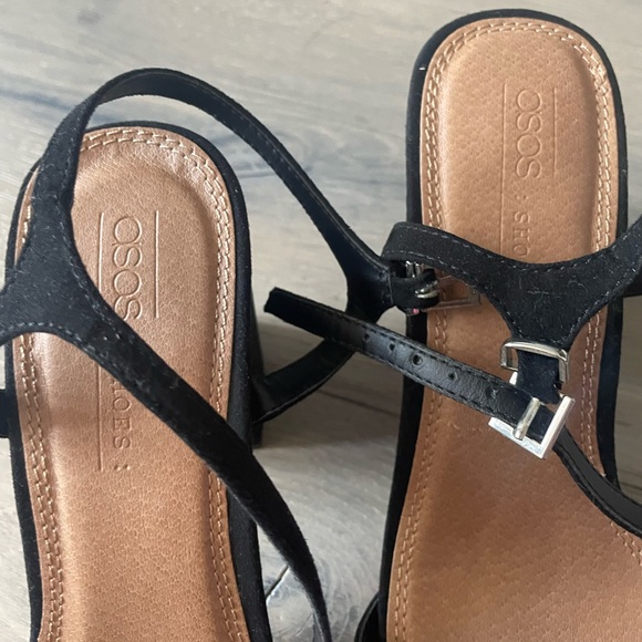 ASOS Black Strappy Sandal Heels - Picture 3 of 4